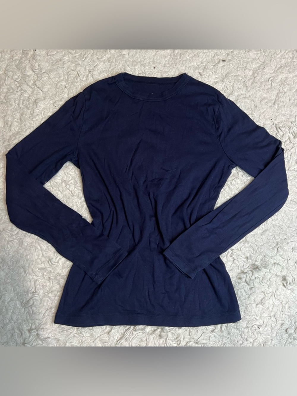 a new day Navy Long-Sleeve Crewneck Top